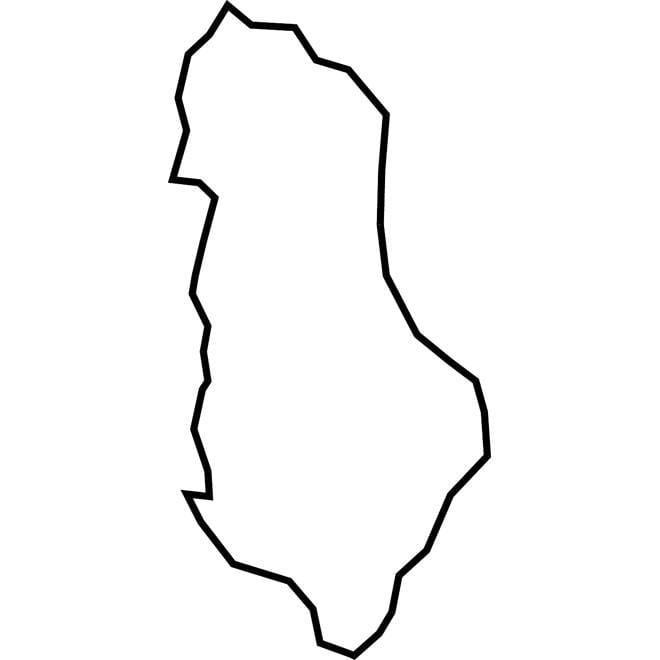 ramani ya Albania ramani vector