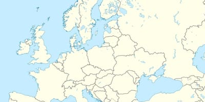 Ramani ya Albania juu ya ulaya